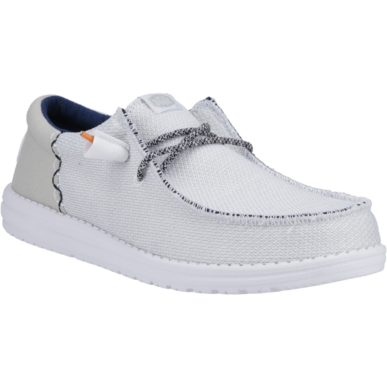 HEYDUDE Wally Funk Open Mesh Scarpe Da Barca Bianche Da Uomo