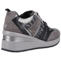 Geox D Zosma B Sneakers Da Donna In Camoscio Grigio Scuro