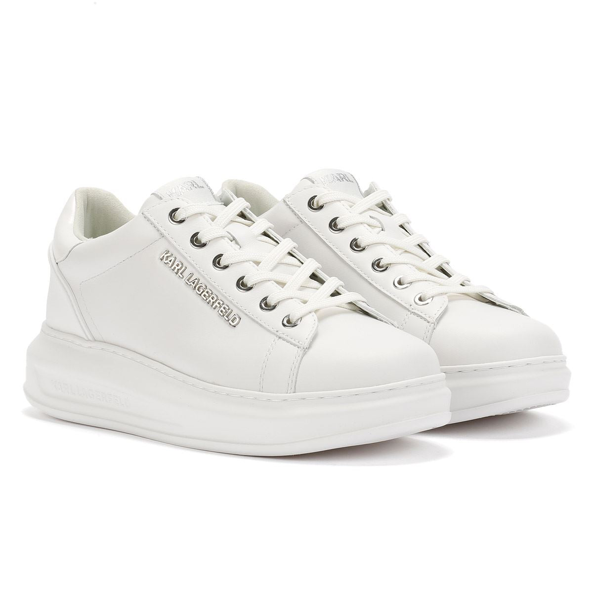 Karl Lagerfeld Kapri NFT Kounter Scarpe Da Ginnastica Bianche In Pelle Da Donna