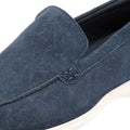 Ben Sherman Amarillo Scarpe Da Uomo Mocassino Blu In Camoscio