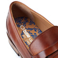 Base London Garfield Scarpe Da Uomo In Pelle Color Cuoio Bruciato