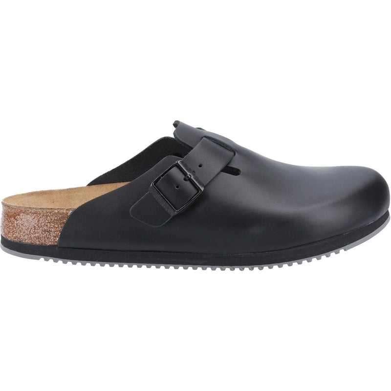 Birkenstock Boston Super Grip Pelle Uomo Nero
