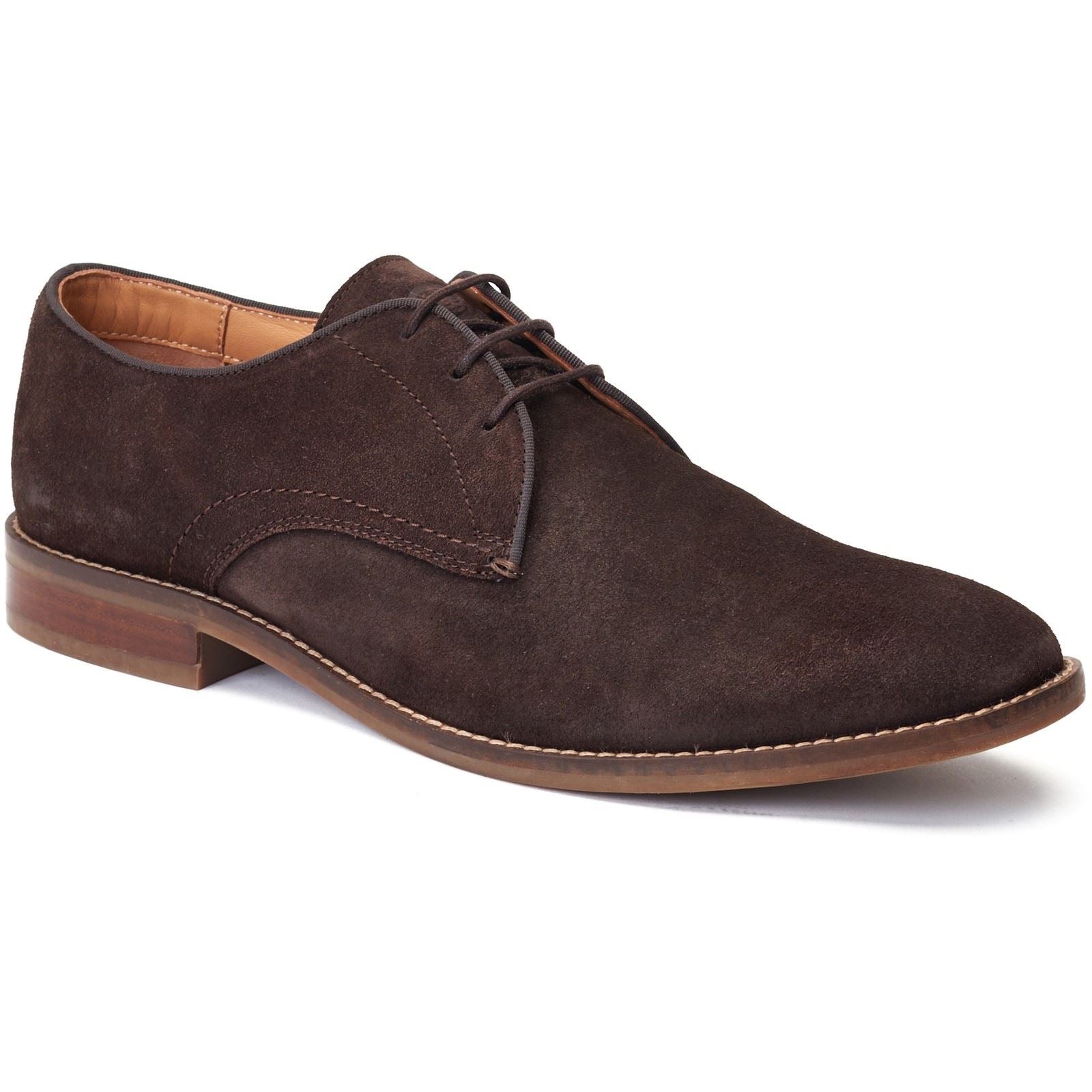 Base London Bronte Scarpe Oxford In Pelle Scura Da Uomo Marrone Scuro