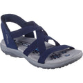 Skechers Reggae Slim Stretch Flex Sandali Da Donna In Tessuto Blu Scuro