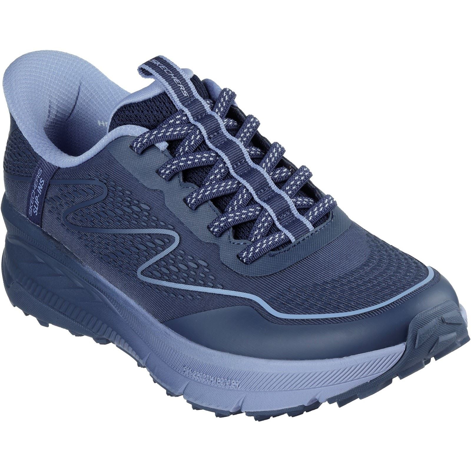 Skechers Switch Back Mist Scarponi Da Trekking Da Donna In Tessuto Blu Scuro