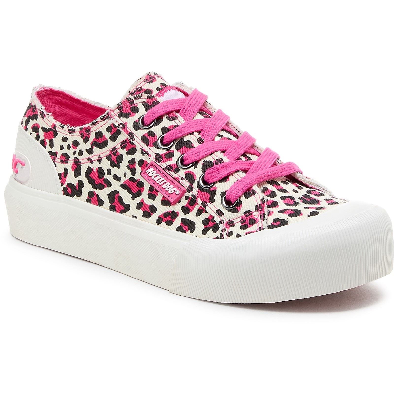 Rocket Dog Jazzin Plus Monroe Sneakers Rosa Caldo Da Donna In Cotone