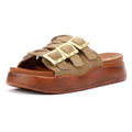 Desert Fleur Gypsum Sandali Beige In Camoscio Da Donna