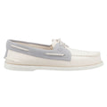 Sperry Authentic Original 2-Eye Seacycled Scarpe In Cotone Color Crema Da Uomo Con Lacci.