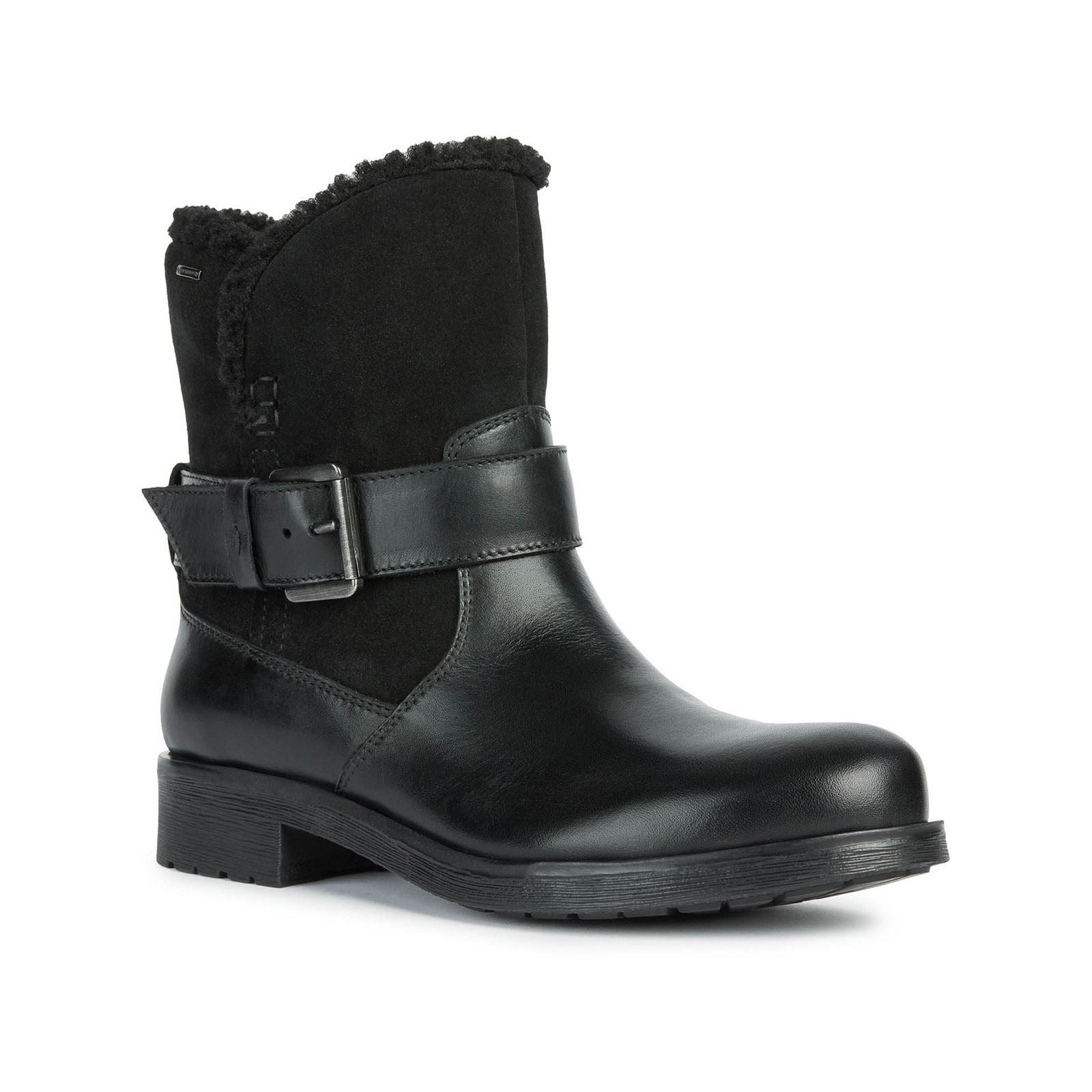 Geox D Rawelle B ABX A Stivali Neri Da Donna In Pelle Bovina