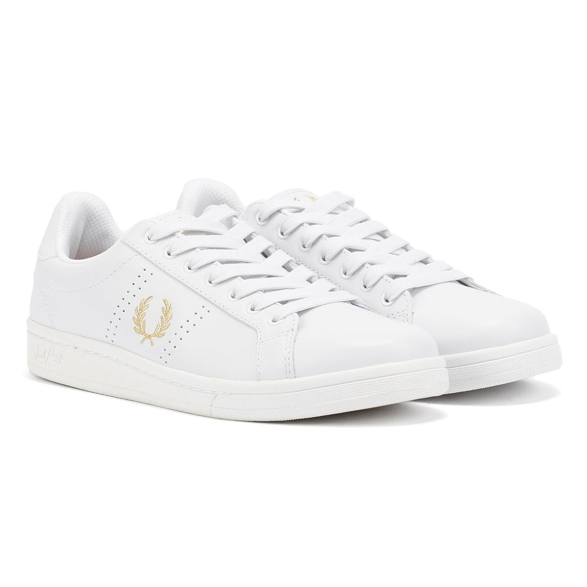 Fred Perry Cupsole Sneakers Bianche In Pelle Da Uomo