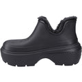 Crocs Stomp Shorty Stivali Neri Da Donna In Materiale Termoplastico