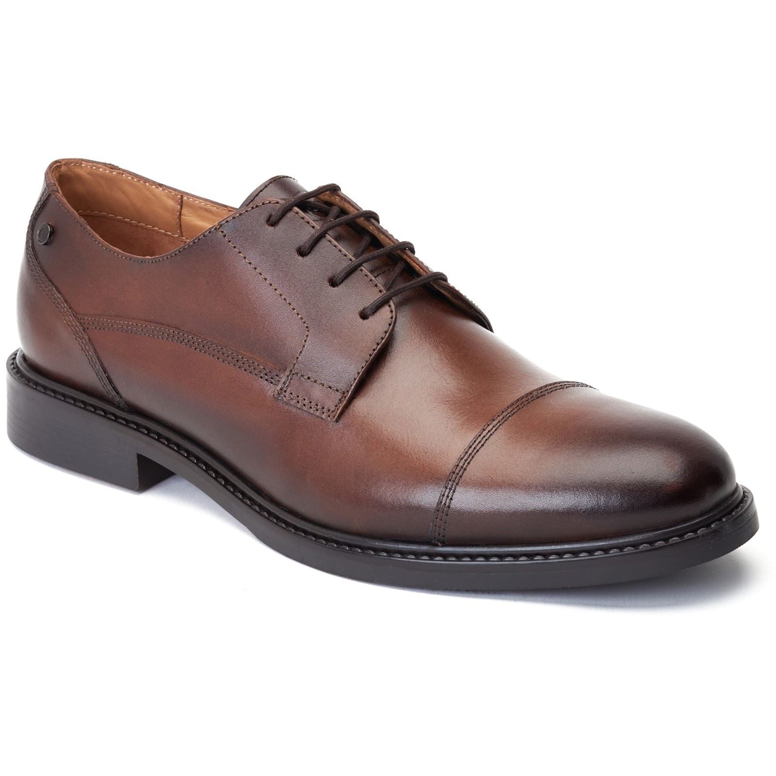 Base London Magnus Scarpe Oxford Marrone Bruciate Da Uomo In Pelle