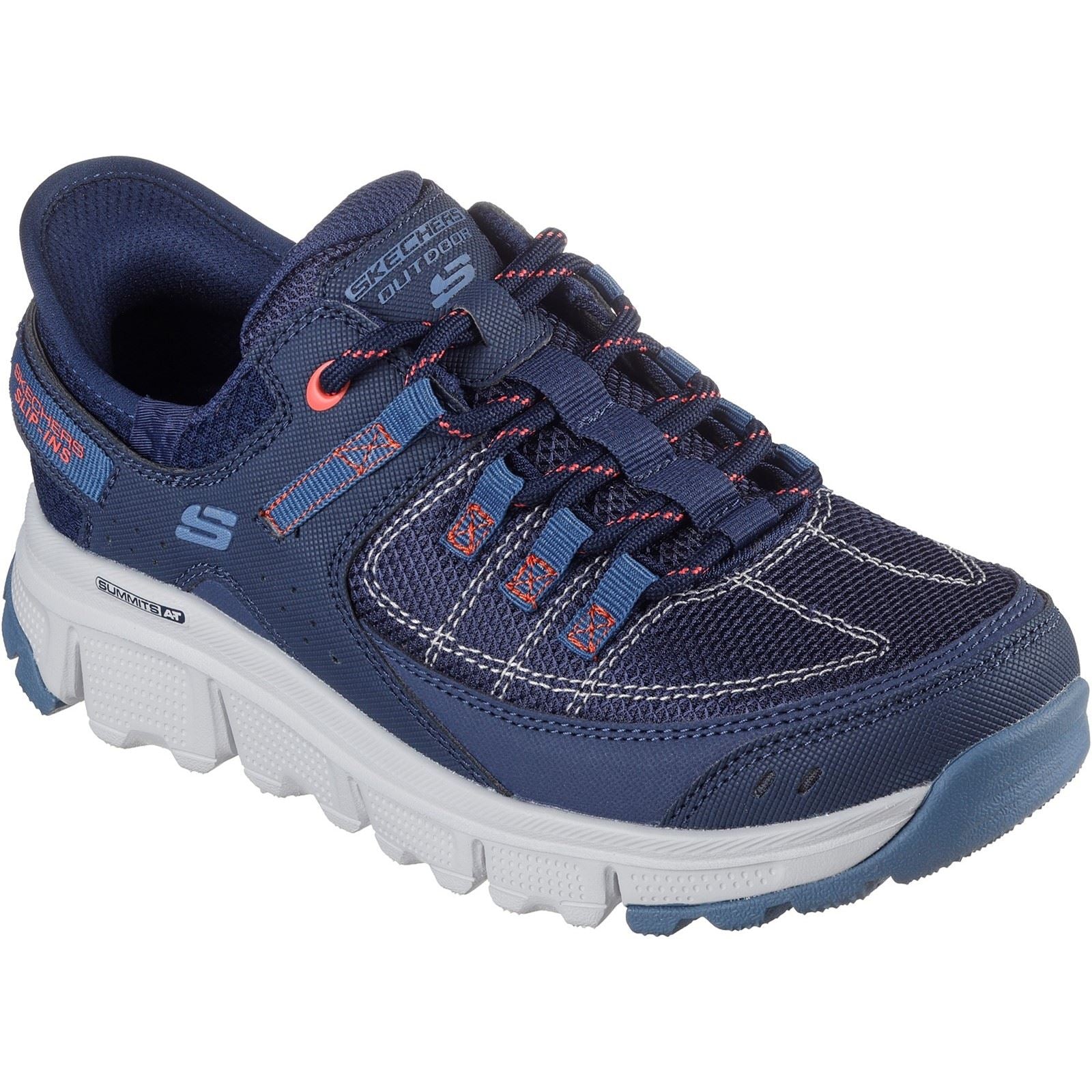 Skechers Summits AT Scarpone Da Trekking Sintetico Da Donna Blu Scuro/Corallo