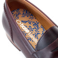 Base London Bruno Scarpe Mocassino Da Uomo In Pelle Color Bordò