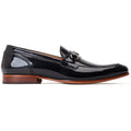 Base London Russo Mocassini Neri In Pelle Da Uomo