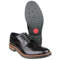 Base London Woburn Scarpe Nere In Stile Brogue In Pelle Da Uomo