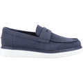 TOMS Navi TRVL LITE Havana Scarpe Da Uomo Mocassini In Pelle Blu Scuro