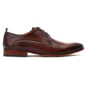 Base London Gambino Excel Scarpe Stringate In Pelle Marrone Bruciata Da Uomo
