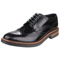 Base London Woburn Scarpe Nere In Stile Brogue In Pelle Da Uomo