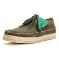 Pompeii Weaver Scarpe In Camoscio Verdi Da Uomo Con Lacci