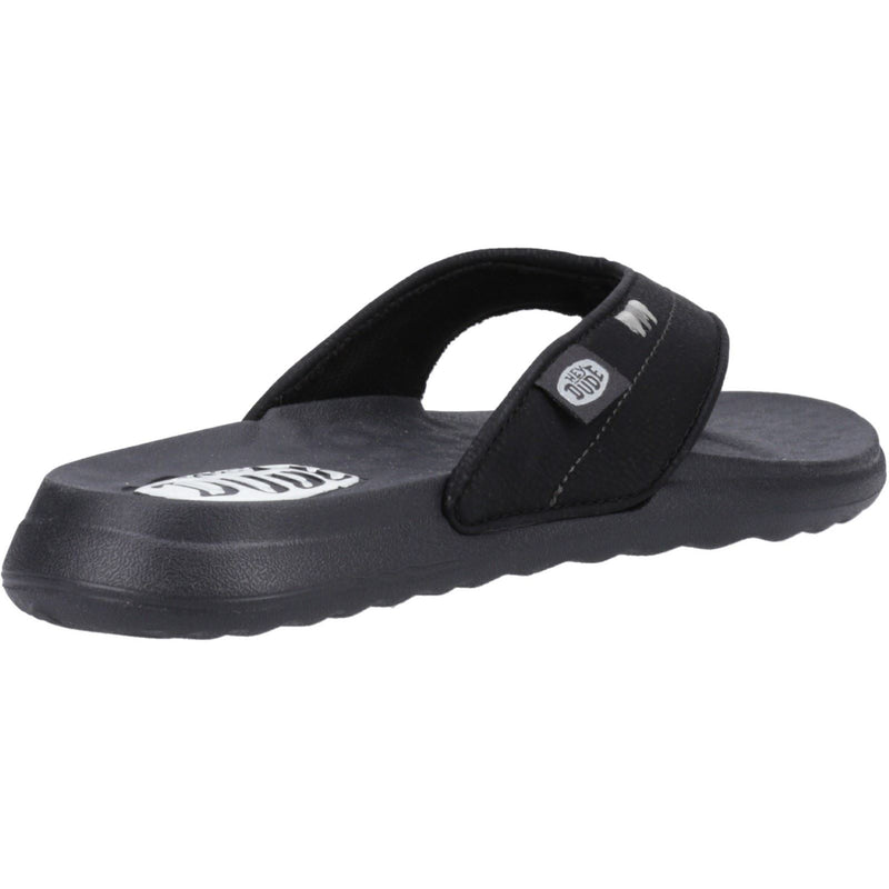 HEYDUDE Women's Christi Flip Classic Black Sandals
