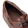 Base London Stern Scarpe Da Barca In Pelle Marrone Bruciata Da Uomo