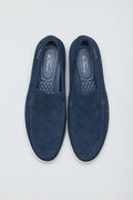 Ben Sherman Amarillo Scarpe Da Uomo Mocassino Blu In Camoscio