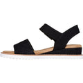 Skechers Desert Kiss Serendipitous Sandali Neri Da Donna In Poliestere