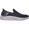 Skechers Go Walk Flex No Hands Sneakers Da Uomo In Poliestere Grigio Scuro
