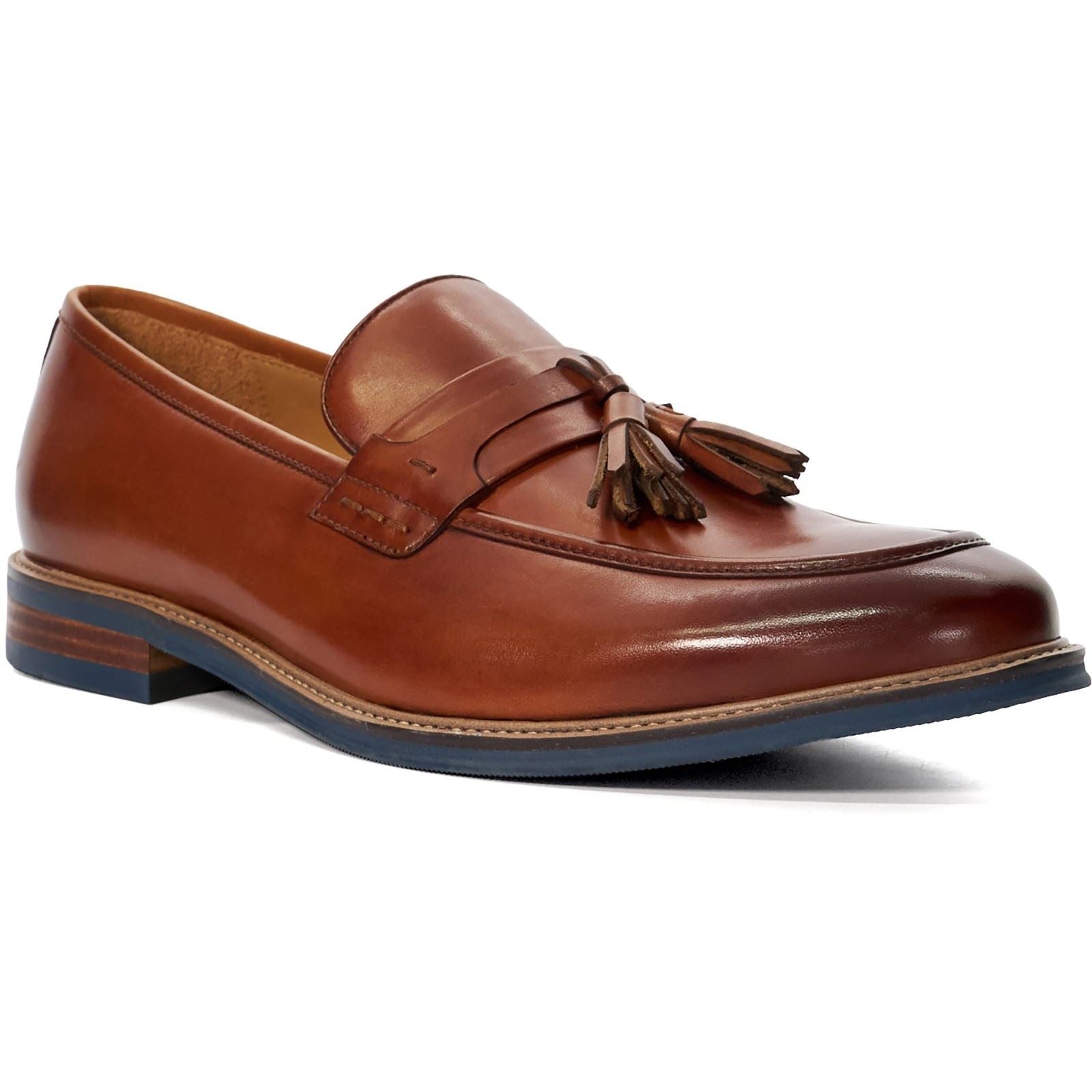 Dune Simley Mocassini Da Uomo In Pelle Color Cuoio.