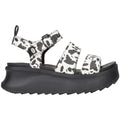 HEYDUDE Delray Buckle Animal Sandali Da Donna In Sintetico Nero/Bianco