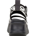 HEYDUDE Delray Buckle Animal Sandali Da Donna In Sintetico Nero/Bianco