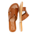 Tower London Cut Out Ciabatte Da Donna In Pelle Marrone