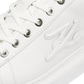 Karl Lagerfeld Kapri Signia Emboss Lo Lace Scarpe Da Ginnastica Bianche In Pelle Da Donna