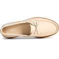 Sperry Authentic Original Stacked Scarpe Da Barca In Pelle Per Donna Color Avorio