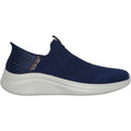 Skechers Ultra Flex 3.0 Smooth Step Sneakers Da Uomo In Tessuto Blu Scuro