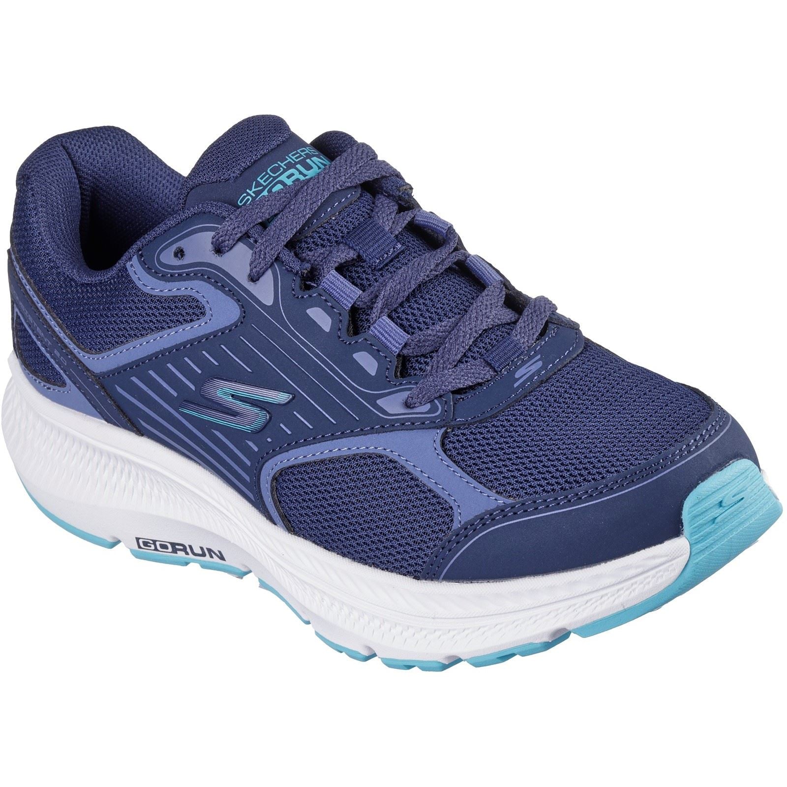 Skechers Performance GO RUN Consistent 2.0 Advantage Sneakers Da Donna In Pelle Blu/Navy