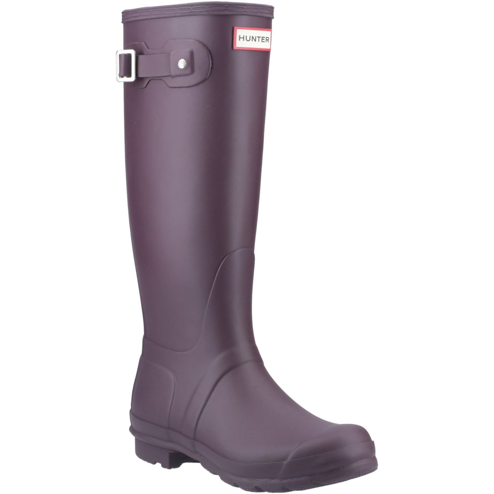 Hunter Original Tall Stivali Da Pioggia In Gomma Neri/Viola Da Donna