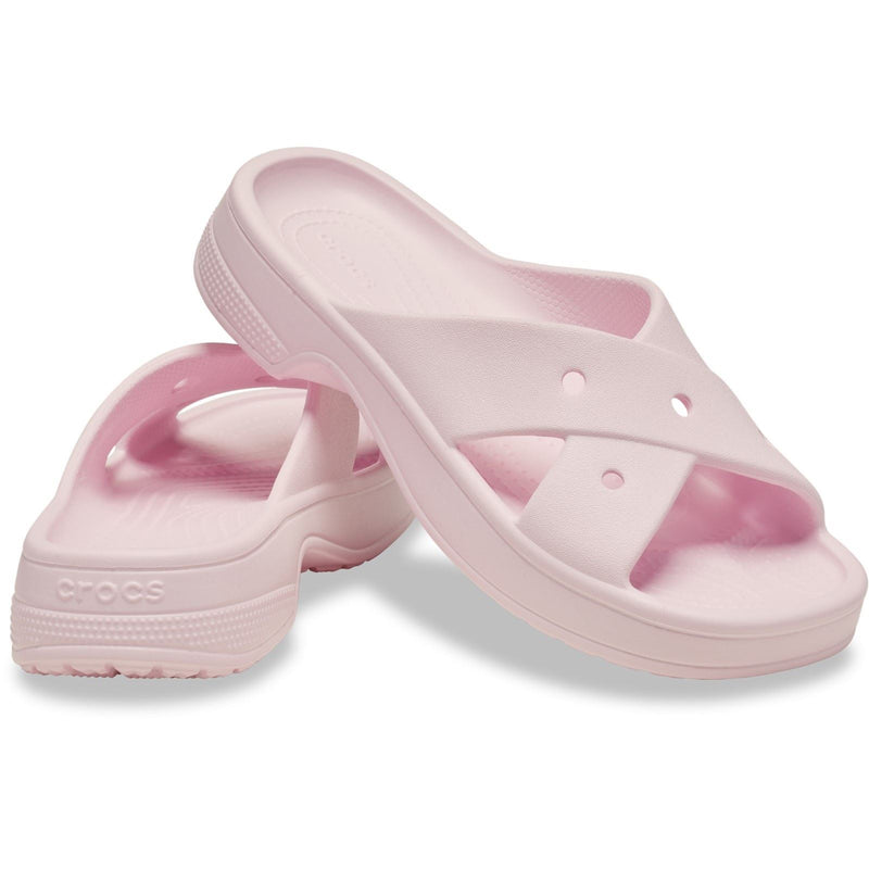 Crocs Classic Cross Strap Sandali Da Donna Rosa In Materiale Termoplastico