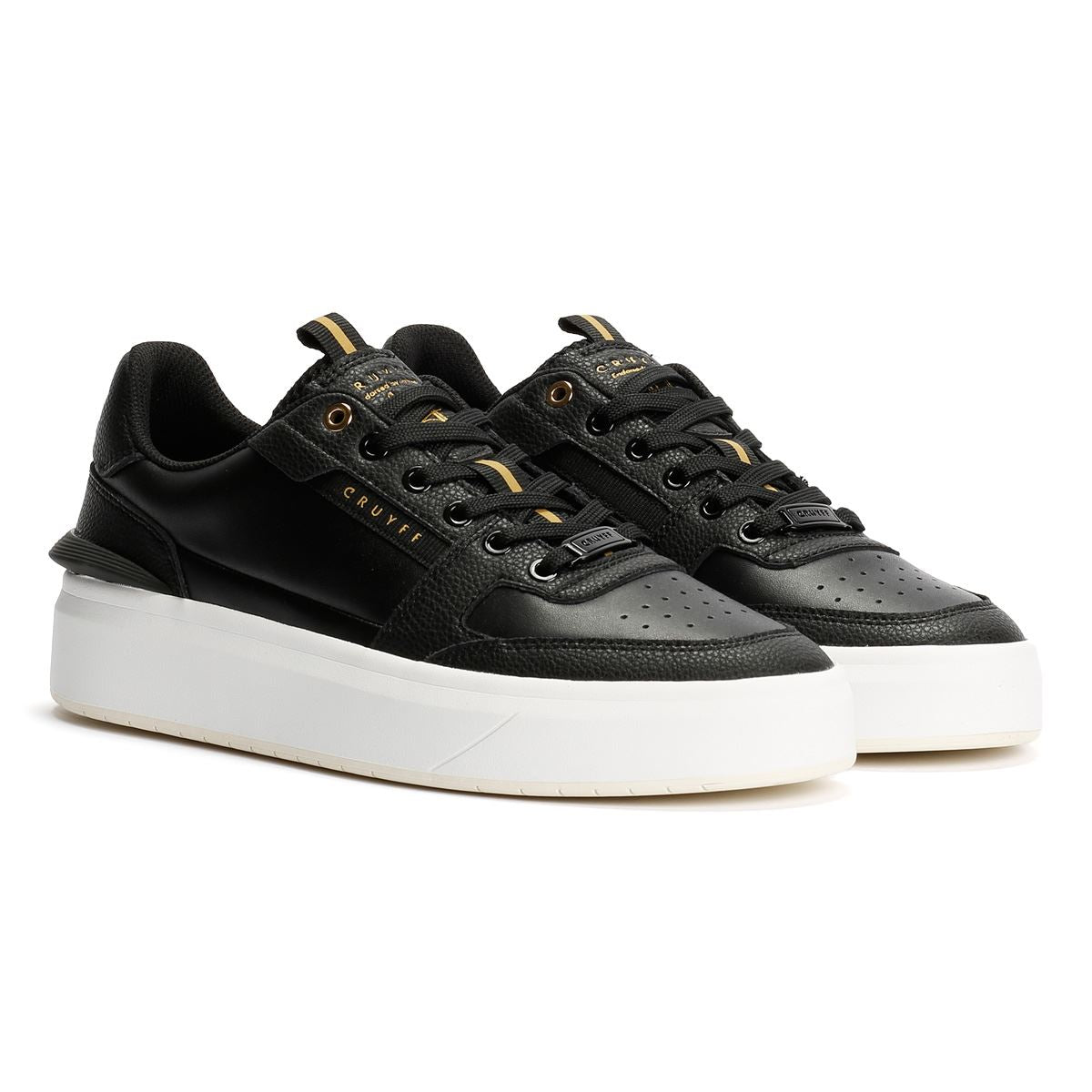 Cruyff Endorsed Tennis Scarpe Da Ginnastica Nere Da Uomo In Pelle