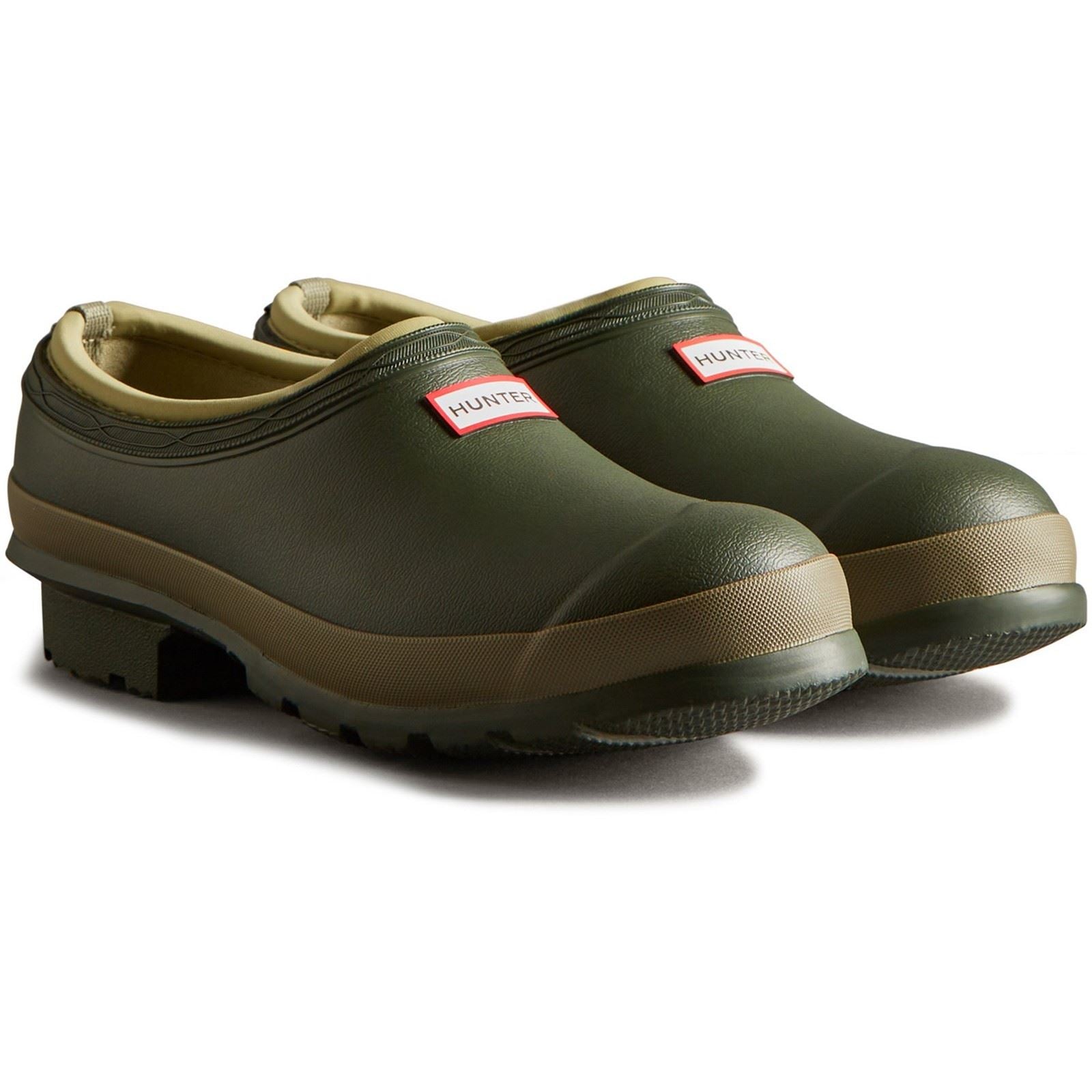 Hunter Gardener Scarpe Da Giardino In Gomma Da Donna, Color Oliva Scuro/Argilla