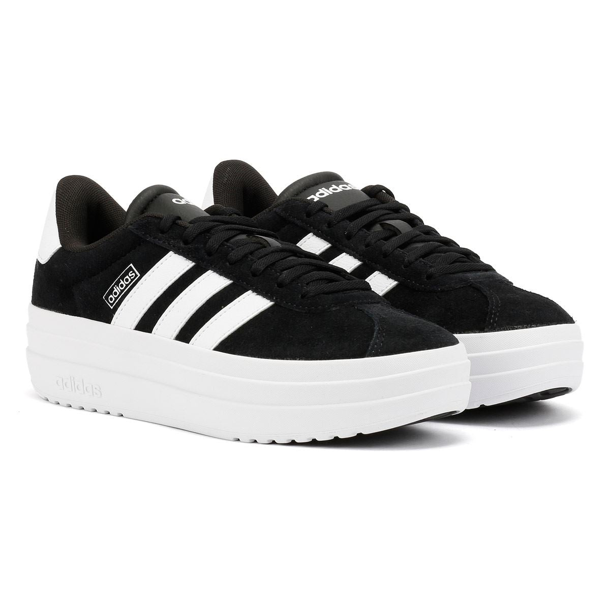 Adidas VL Court Bold Scarpe Da Ginnastica Nere In Pelle Da Donna