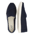 TOMS Alpargata Plus Heritage Scarpe Da Donna In Tela Blu Con Zeppa.