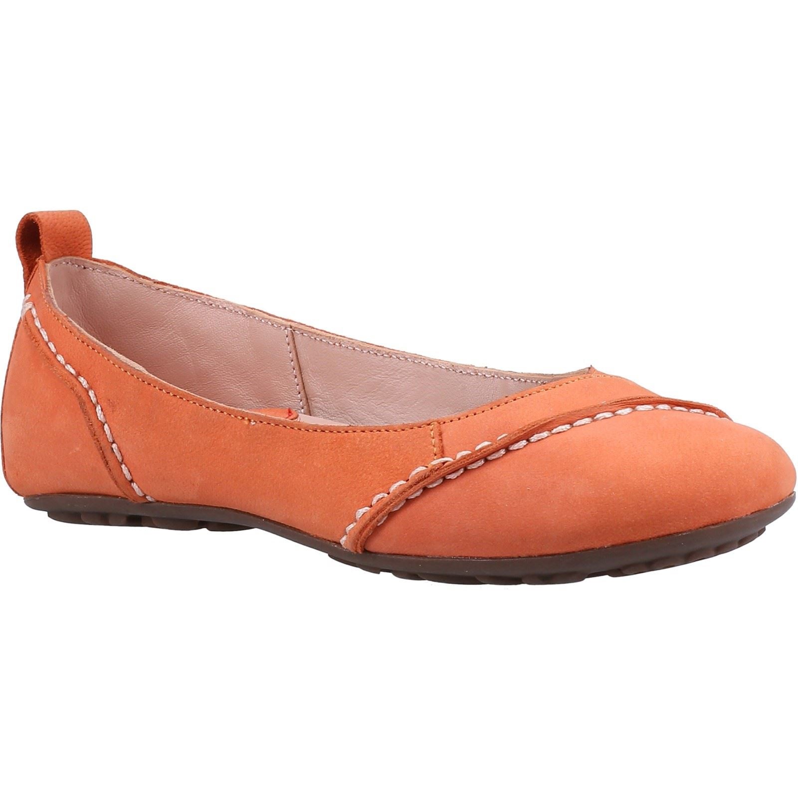 Hush Puppies Janessa Ballerine In Pelle Color Corallo Da Donna