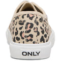 ONLY NICOLA Scarpe Da Ginnastica In Cotone Da Donna Color Crema/Leopardo