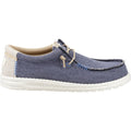 HEYDUDE Wally Coastline Scarpe Da Barca In Tessuto Blu Scuro Da Uomo
