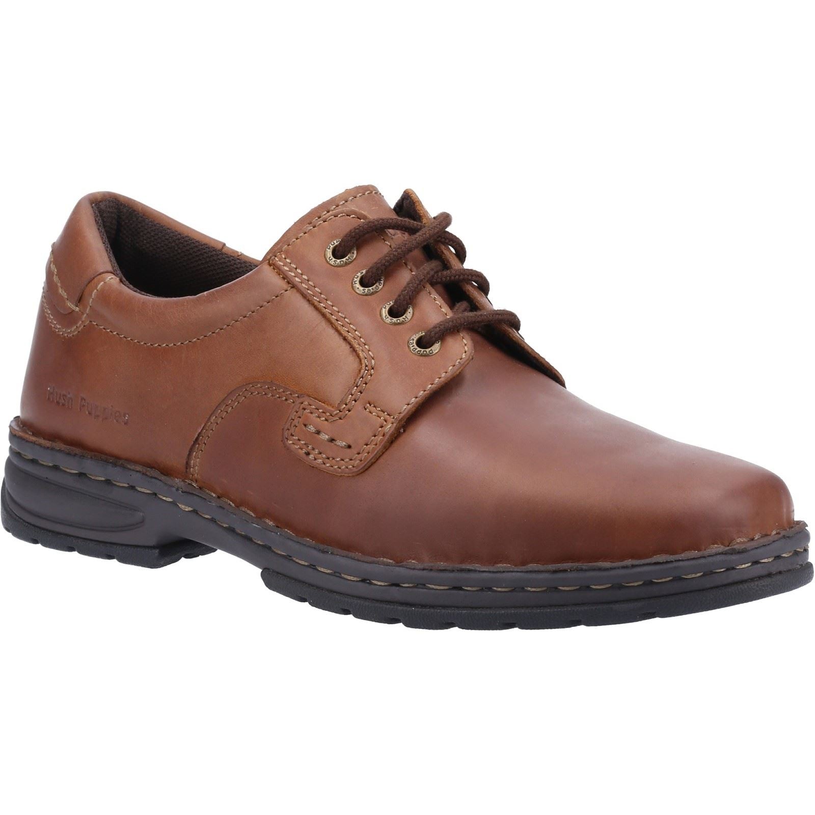 Hush Puppies Outlaw II Scarpe Stringate Da Uomo In Pelle Marrone.