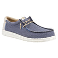 HEYDUDE Wally Coastline Scarpe Da Barca In Tessuto Blu Scuro Da Uomo