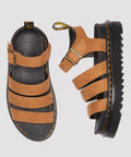 Dr. Martens Blaire Tumbled Nubuck Sandali Marroni In Nabuk Per Donna
