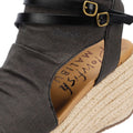 Blowfish Malibu Lacey C-Rope Sandali In Denim Nero Da Donna